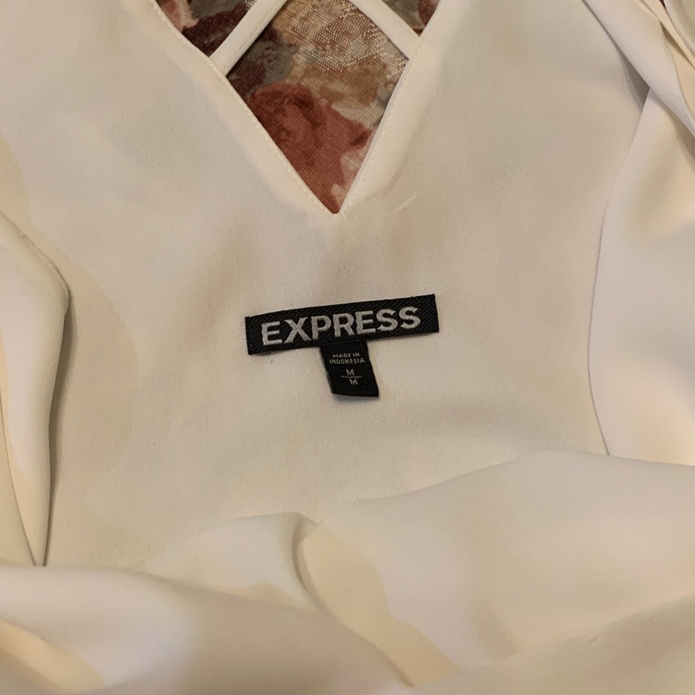 Elegant Cream and Tan Women's Tops - Picture 7 of 9